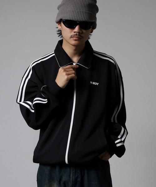 NERDY ブラック ジャージ NERDY ジャージ グロッシートラックトップ レディース