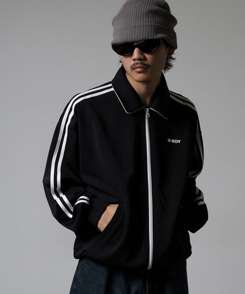 NERDY ノルディ　ジャージ 黒 Sサイズ セットアップ 中古・古着通販】NERDY (ノルディ) セットアップジャージ