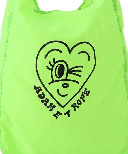 ADAM ET ROPE'（アダムエロペ）の「【Chocomoo×ADAM ET ROPE'】BAG（エコバッグ/サブバッグ・レディース・ライトグリーン/ブラック・FREE）」の12枚目の写真