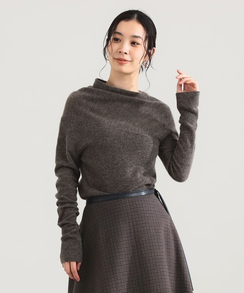 セール】【1/1値下げ】AK+1 / 片畦 アシメトリーネック プルオーバー