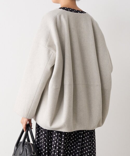 BEARDSLEY★新品★後ろぷっくりウールショートコート BEARDSLEY コート アウター 後ろぷっくりウールショートコート
