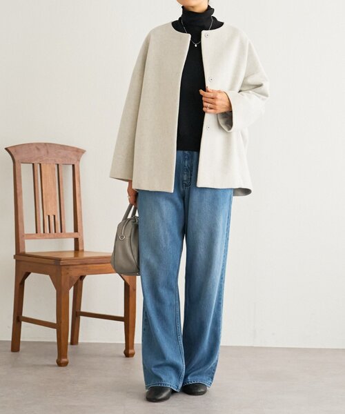 BEARDSLEY（ビアズリー）の「後ろぷっくりウールショートコート（ノー