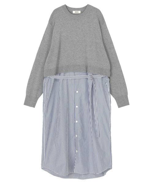 セール】シャツドッキングニット / ワンピース / S（ワンピース