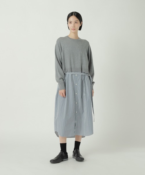 ✳︎稀少美品✳︎ズッカ ZUCCa シャツドッキングワンピースM ZUCCa（ズッカ）の「シャツドッキング/ワンピース（シャツワンピース