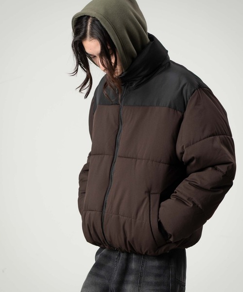 WEGO（ウィゴー）の「WEGO/【25年秋冬新作】2WAYパファーブルゾン（ダウンジャケット/コート・メンズ・グレー/ホワイト/ブラウン/その他1/ネイビー/ブラック・LARGE/MEDIUM/SMALL）」の4枚目の写真