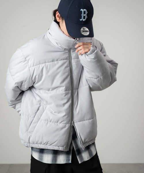 WEGO（ウィゴー）の「WEGO/【25年秋冬新作】2WAYパファーブルゾン（ダウンジャケット/コート・メンズ・グレー/ホワイト/ブラウン/その他1/ネイビー/ブラック・LARGE/MEDIUM/SMALL）」の3枚目の写真