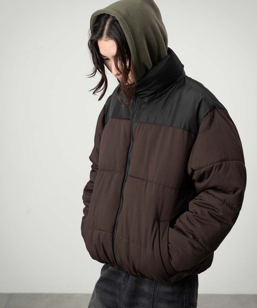 WEGO（ウィゴー）の「WEGO/【25年秋冬新作】2WAYパファーブルゾン（ダウンジャケット/コート・メンズ・グレー/ホワイト/ブラウン/その他1/ネイビー/ブラック・LARGE/MEDIUM/SMALL）」の13枚目の写真