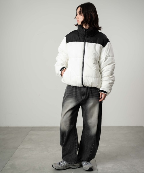 WEGO（ウィゴー）の「WEGO/【25年秋冬新作】2WAYパファーブルゾン（ダウンジャケット/コート・メンズ・グレー/ホワイト/ブラウン/その他1/ネイビー/ブラック・LARGE/MEDIUM/SMALL）」の7枚目の写真