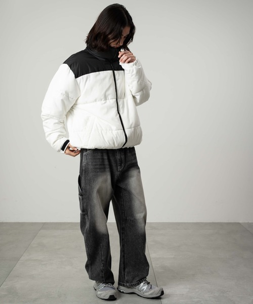 WEGO（ウィゴー）の「WEGO/【25年秋冬新作】2WAYパファーブルゾン（ダウンジャケット/コート・メンズ・グレー/ホワイト/ブラウン/その他1/ネイビー/ブラック・LARGE/MEDIUM/SMALL）」の9枚目の写真