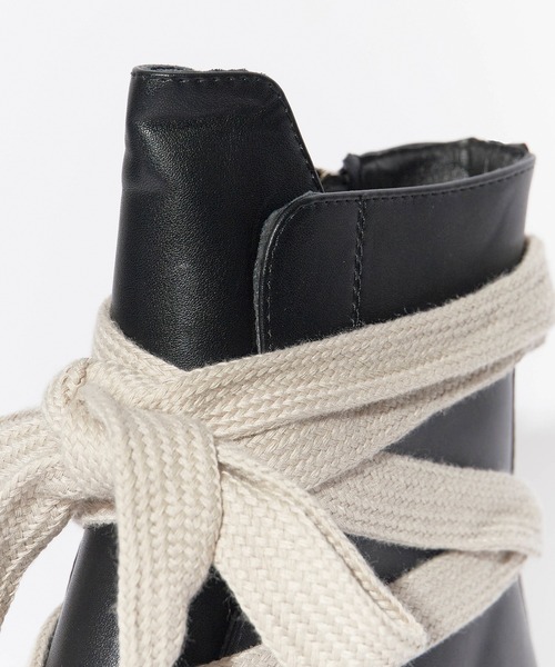 Theater code(シアターコード)の「Leather Volume Sole Sneakers/レザー ボリュームソール スニーカー 2026年 夏 夏服(スニーカー・メンズ・ブラック・27/28)」の7枚目の写真