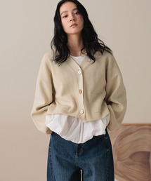 LOWRYS FARM | デコボタンショートカーディガン　 581291(カーディガン/ボレロ)