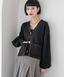 LOWRYS FARM | デコボタンショートカーディガン　 581291(カーディガン/ボレロ)