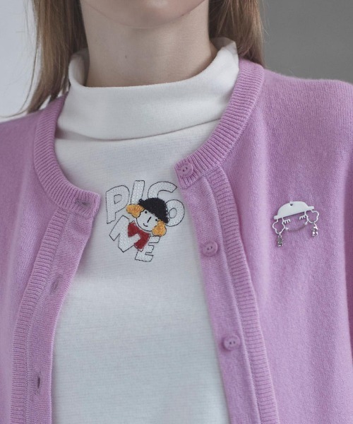 STUDIO PICONE(スタジオピッコーネ)の「スパンコール刺繍起毛プルオーバー(その他トップス・レディース・イエロー/ブラック/ホワイト/ピンク・LL/L/M)」の10枚目の写真