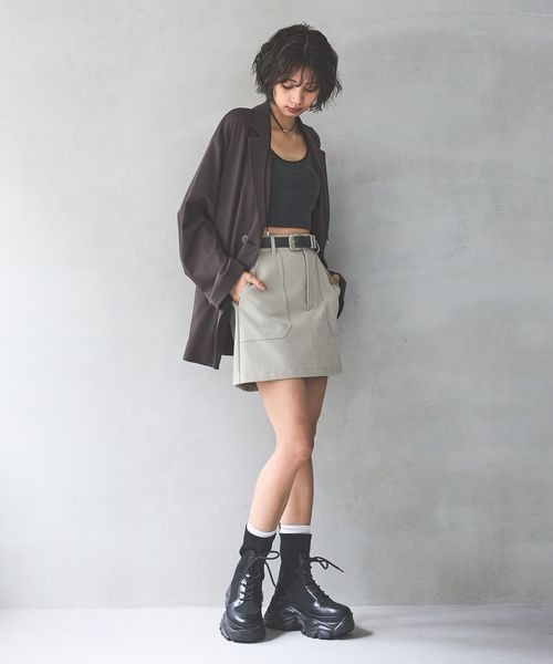 PAGEBOY（ページボーイ）の「アソートミニスカート（スカート・レディース・ブラック/ベージュ/ライトグレー/ブラウン系その他・FREE）」の9枚目の写真