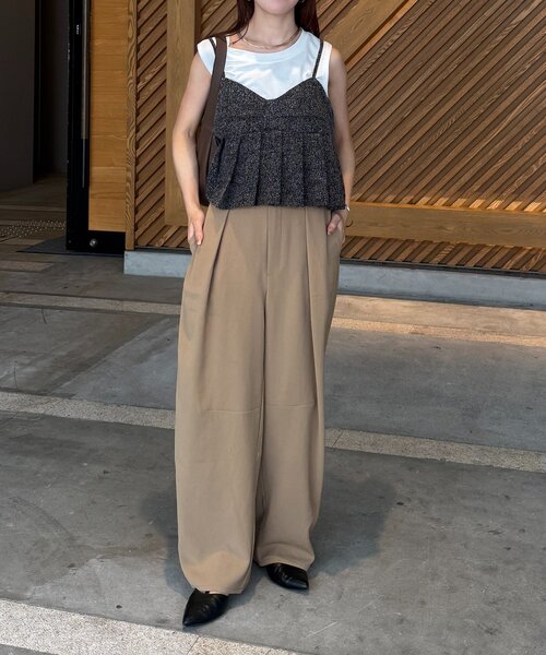 Thevon（ゼボン）の「ツイードプリーツビスチェ（シャツ/ブラウス・レディース・ブラウン/ブラック・FREE）」の16枚目の写真