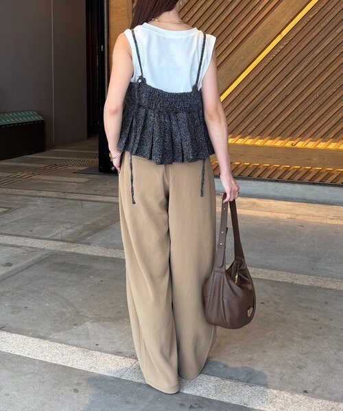 Thevon（ゼボン）の「ツイードプリーツビスチェ（シャツ/ブラウス・レディース・ブラウン/ブラック・FREE）」の12枚目の写真