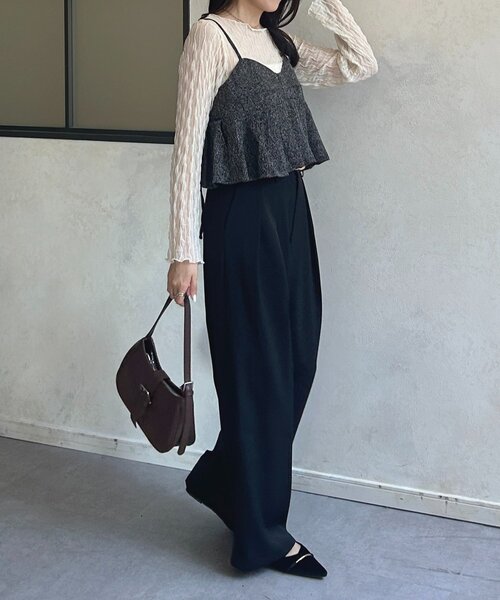 Thevon（ゼボン）の「ツイードプリーツビスチェ（シャツ/ブラウス・レディース・ブラウン/ブラック・FREE）」の22枚目の写真