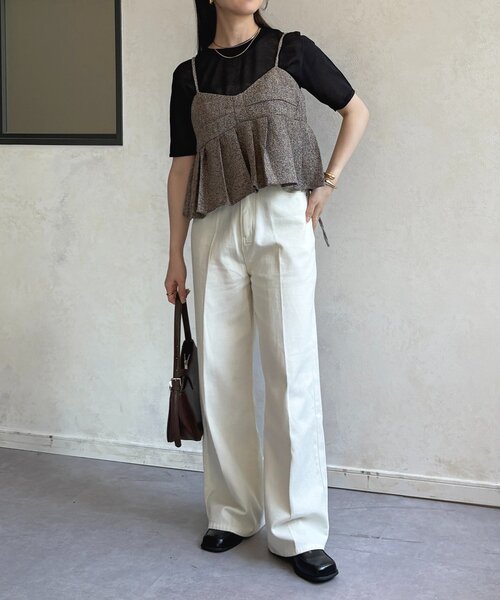 Thevon（ゼボン）の「ツイードプリーツビスチェ（シャツ/ブラウス・レディース・ブラウン/ブラック・FREE）」の18枚目の写真