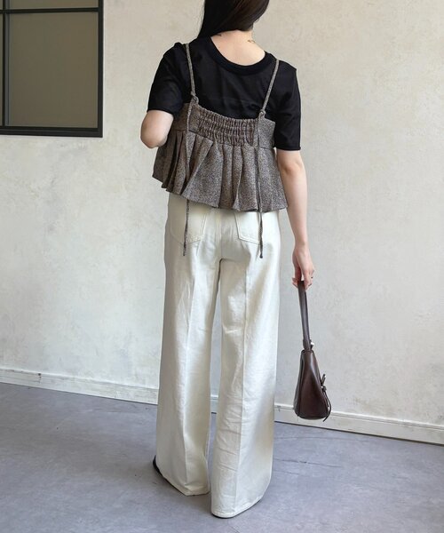 Thevon（ゼボン）の「ツイードプリーツビスチェ（シャツ/ブラウス・レディース・ブラウン/ブラック・FREE）」の20枚目の写真