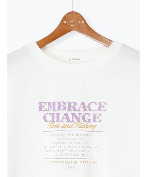 Lugnoncure（ルノンキュール）の「かすれロゴプリントTシャツ（Tシャツ/カットソー・レディース・ブラック/チャコールグレー/オフホワイト・F）」の16枚目の写真