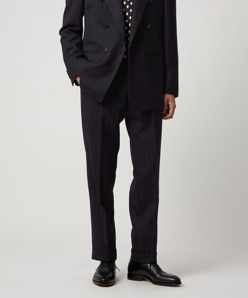 ワイドストライプ ダブル 6ボタン スーツ MC‐MODEL ヨコ
