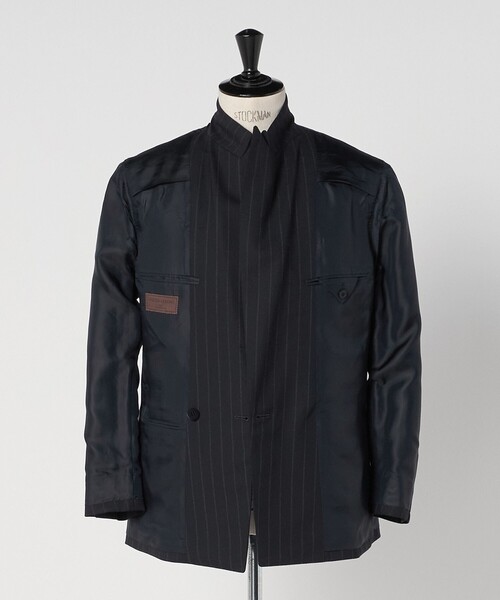 ワイドストライプ ダブル 6ボタン スーツ MC‐MODEL ヨコストレッチ