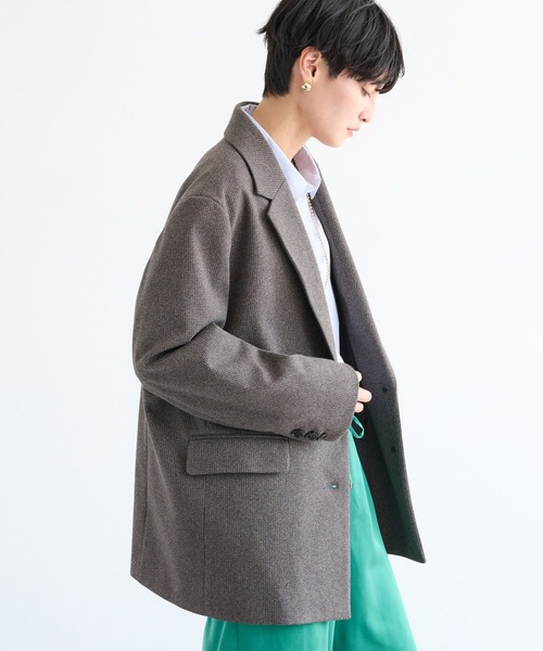 BARNYARDSTORM（バンヤードストーム）の「BARNYARDSTORM / 千鳥カットジャケット 【「BABALOG」チャンネルご紹介アイテム】（テーラードジャケット・レディース・ブラウン・S/M）」の6枚目の写真