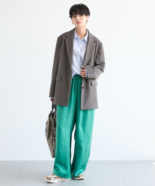 BARNYARDSTORM（バンヤードストーム）の「BARNYARDSTORM / 千鳥カットジャケット 【「BABALOG」チャンネルご紹介アイテム】（テーラードジャケット・レディース・ブラウン・S/M）」の2枚目の写真