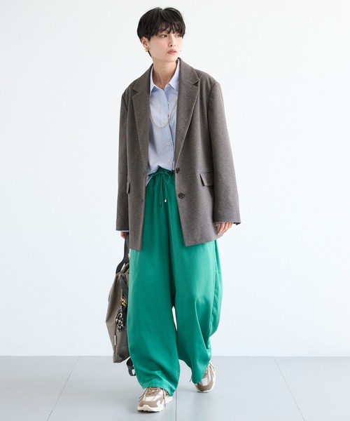 BARNYARDSTORM（バンヤードストーム）の「BARNYARDSTORM / 千鳥カットジャケット 【「BABALOG」チャンネルご紹介アイテム】（テーラードジャケット・レディース・ブラウン・S/M）」の5枚目の写真