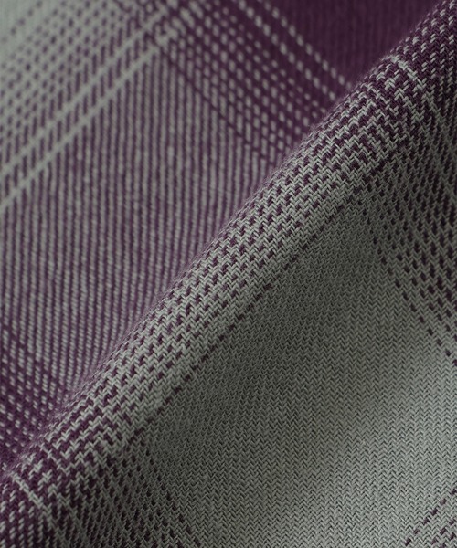 NANGA（ナンガ）の「OMBRE CHECK W PK BOX SHIRT/オンブレチェック ダブルポケット ボックスシャツ（シャツ/ブラウス・メンズ・ブラック/パープル・M/S/XL/L）」の7枚目の写真