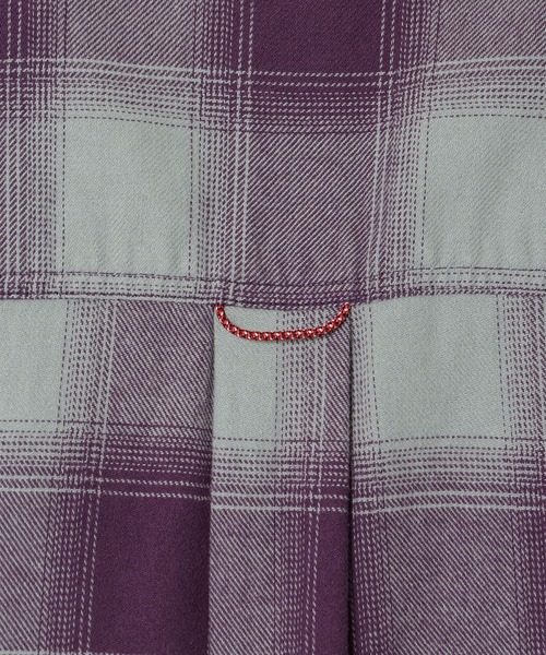 NANGA（ナンガ）の「OMBRE CHECK W PK BOX SHIRT/オンブレチェック ダブルポケット ボックスシャツ（シャツ/ブラウス・メンズ・ブラック/パープル・M/S/XL/L）」の3枚目の写真