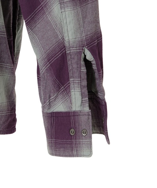 NANGA（ナンガ）の「OMBRE CHECK W PK BOX SHIRT/オンブレチェック ダブルポケット ボックスシャツ（シャツ/ブラウス・メンズ・ブラック/パープル・M/S/XL/L）」の4枚目の写真
