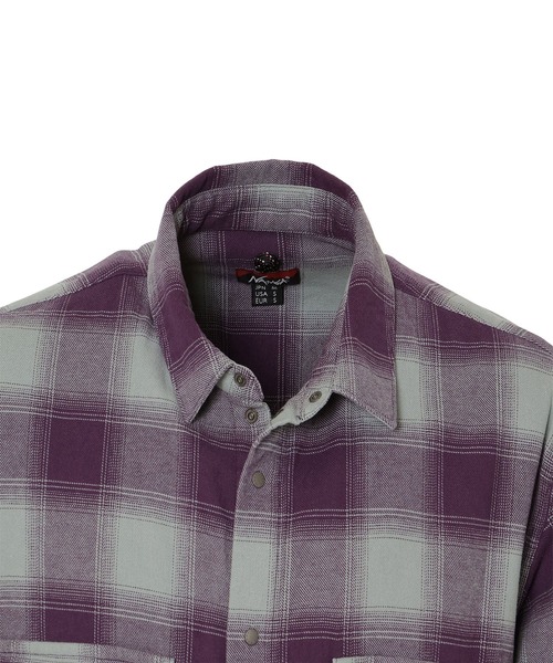 NANGA（ナンガ）の「OMBRE CHECK W PK BOX SHIRT/オンブレチェック ダブルポケット ボックスシャツ（シャツ/ブラウス・メンズ・ブラック/パープル・M/S/XL/L）」の22枚目の写真