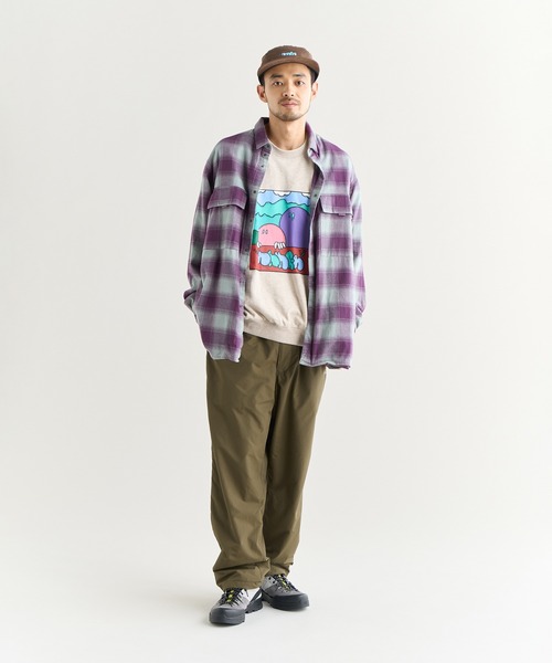 NANGA（ナンガ）の「OMBRE CHECK W PK BOX SHIRT/オンブレチェック ダブルポケット ボックスシャツ（シャツ/ブラウス・メンズ・ブラック/パープル・M/S/XL/L）」の13枚目の写真