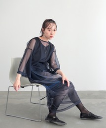 n'OrLABEL | 『プリントシアーワンピースセットアップ』(ワンピース)