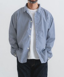 quadro（クオドロ）の「ブロードストライプ裾ダーツレギュラーシャツ（シャツ/ブラウス）」