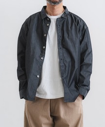 quadro（クオドロ）の「ブロードストライプ裾ダーツレギュラーシャツ（シャツ/ブラウス）」