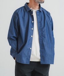 quadro（クオドロ）の「ブロードストライプ裾ダーツレギュラーシャツ（シャツ/ブラウス）」