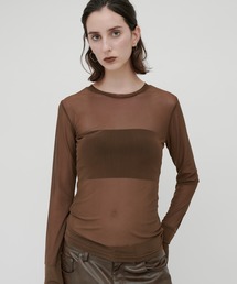 【kiehtova】SHEER STRETCH TULLE TOPS/シアー ストレッチ チュール KTWR42 ※