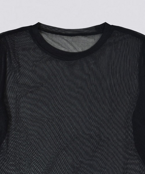kiehtova(キエトヴァ)の「【kiehtova】SHEER STRETCH TULLE TOPS/シアー ストレッチ チュール KTWR42 ※(Tシャツ/カットソー・レディース・ブラック/レッド/ブラウン/グレー・FREE)」の7枚目の写真