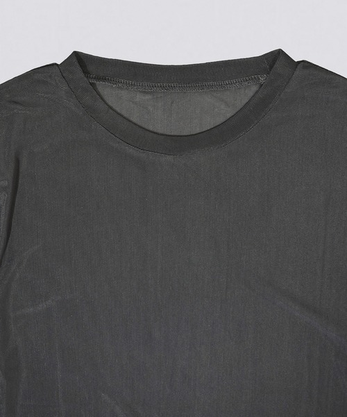kiehtova(キエトヴァ)の「【kiehtova】SHEER STRETCH TULLE TOPS/シアー ストレッチ チュール KTWR42 ※(Tシャツ/カットソー・レディース・ブラック/レッド/ブラウン/グレー・FREE)」の9枚目の写真