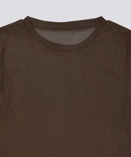 kiehtova(キエトヴァ)の「【kiehtova】SHEER STRETCH TULLE TOPS/シアー ストレッチ チュール KTWR42 ※(Tシャツ/カットソー・レディース・ブラック/レッド/ブラウン/グレー・FREE)」の11枚目の写真