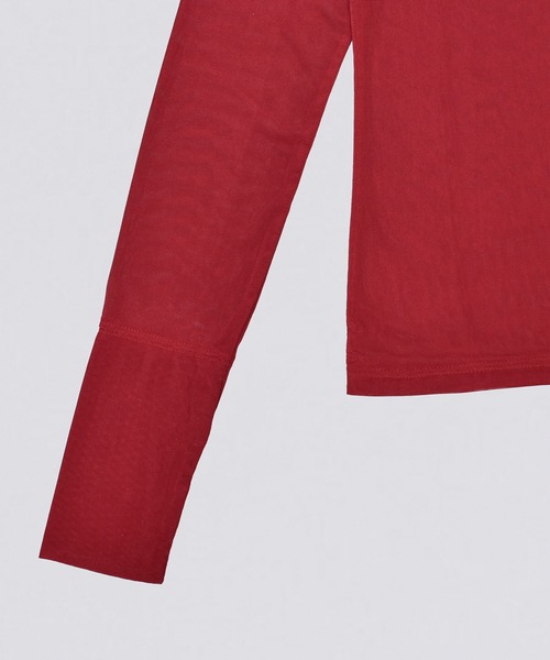 kiehtova(キエトヴァ)の「【kiehtova】SHEER STRETCH TULLE TOPS/シアー ストレッチ チュール KTWR42 ※(Tシャツ/カットソー・レディース・ブラック/レッド/ブラウン/グレー・FREE)」の6枚目の写真