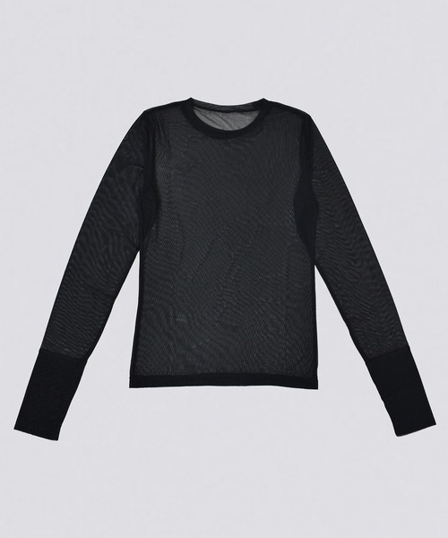 kiehtova(キエトヴァ)の「【kiehtova】SHEER STRETCH TULLE TOPS/シアー ストレッチ チュール KTWR42 ※(Tシャツ/カットソー・レディース・ブラック/レッド/ブラウン/グレー・FREE)」の14枚目の写真