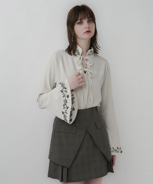 2WAYフラワーシシュウブラウス(HARE)（シャツ/ブラウス）｜HARE