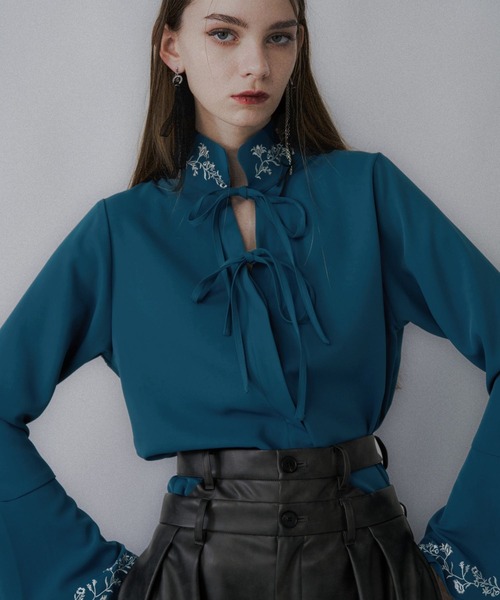 セール】2WAYフラワーシシュウブラウス(HARE)（シャツ/ブラウス