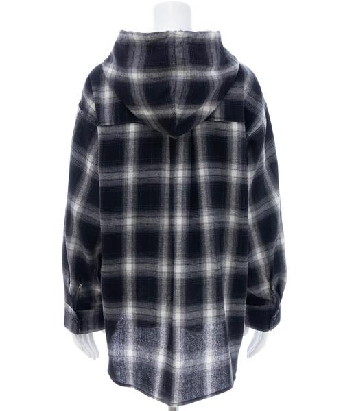 INGNI（イング）の「フードビッグチェック柄シャツ（シャツ/ブラウス・レディース・ブラウン系その他2/ブラック系/ネイビー系2・M）」の20枚目の写真