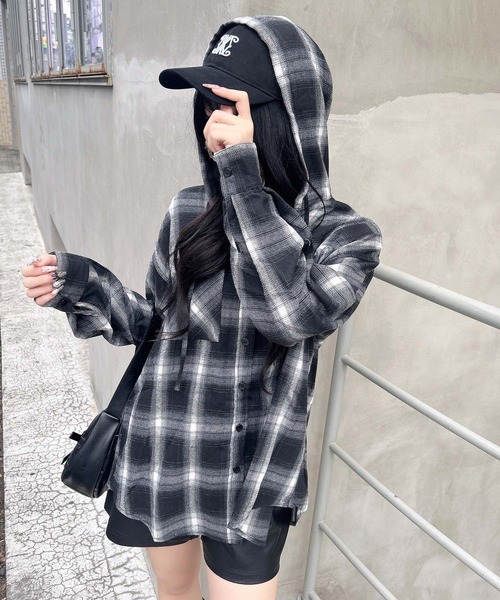 ニードルス　チェック柄 長袖シャツ ブラック グレー Needles - 美品 ニードルス Needles シャツ ロングスリーブ 長袖