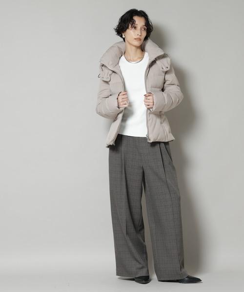 ナノユニバース　西川ダウン　グレージュ　38 西川ダウン(R)」サージショートダウン（ダウンジャケット/コート