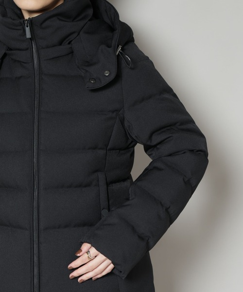 【美品】ナノユニバース 西川ダウン ダウンジャケット 黒 38 西川ダウン(R)」ソロテックスAラインダウン | NANO universe